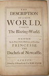 Cover of The Description of a New World, Called The Blazing-World