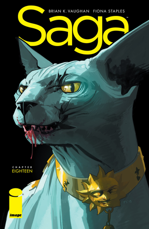 Saga #18 cover image.