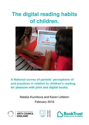 Children's Digital Reading Survey 2016 cover image.