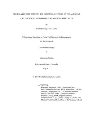The Relationship Between the indigenous peoples of the Americas and the horse: Deconstructing an eurocentric myth cover image.