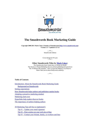 Smashwords Book Marketing Guide cover