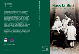 Happy Families: History and Family Policy cover image.