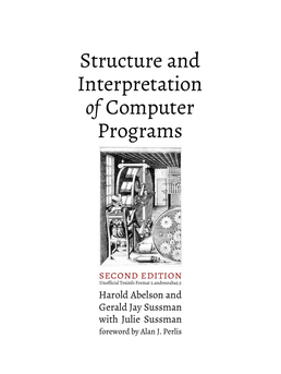 Structure and Interpretation of Computer Programs cover image.