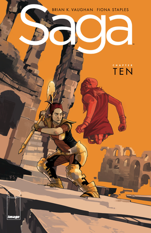 Saga #10 cover image.